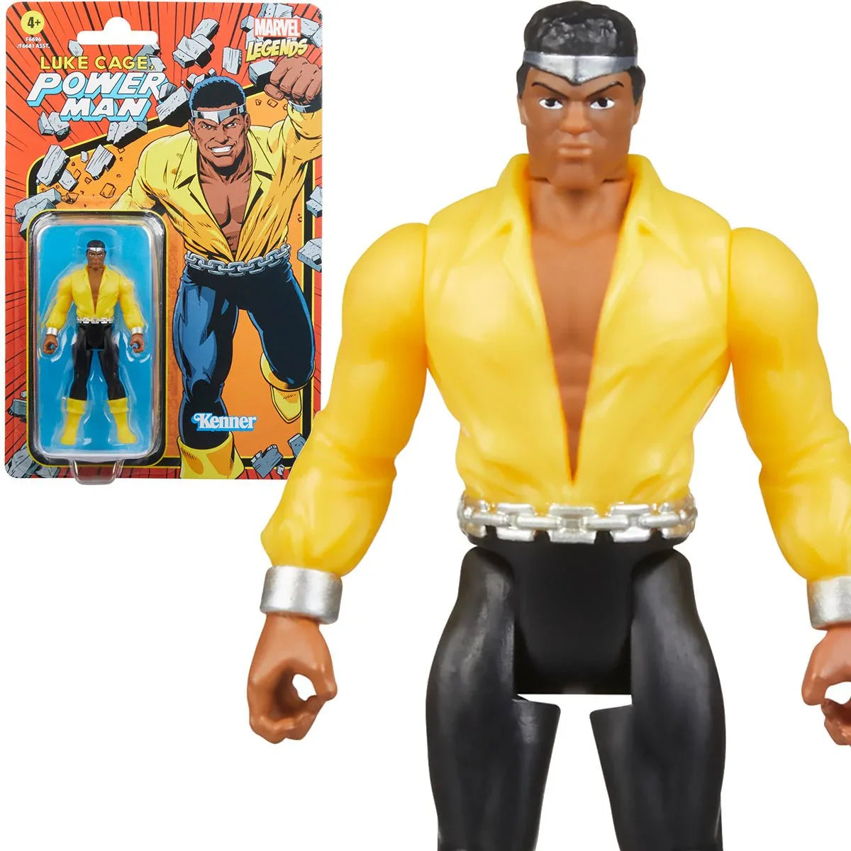 Marvel Legends - Kenner Retro 375 Collection - Luke Cage (Power Man) Action Figure (F6696) LOW STOCK