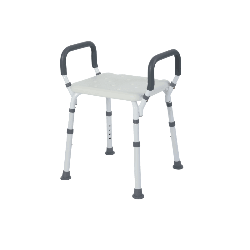 Lifestyle Mobility Aids Premoum Bathroom Shower Bench with Padded Arms - 4 Color Options - Senior.com Bath Benches & Seats